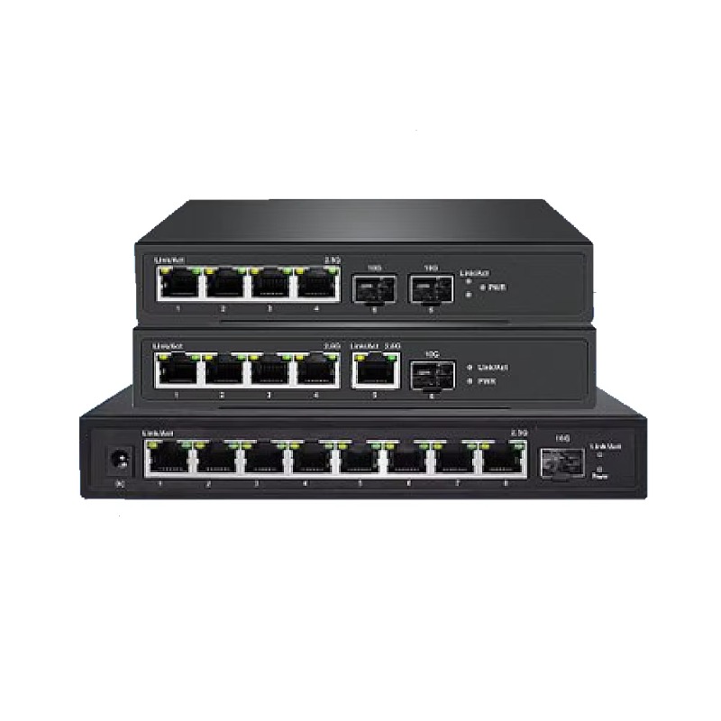Sfp+ 10G Managed Switch 8 Port - 4/8-poorts multi-gigabit webbeheerde 2.5G PoE-switch met