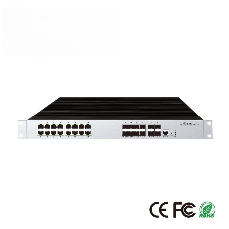 Sfp+ 10G Managed Switch 8 Port - 16-poorts RJ45 industriële beheerde Ethernet-switch, 8