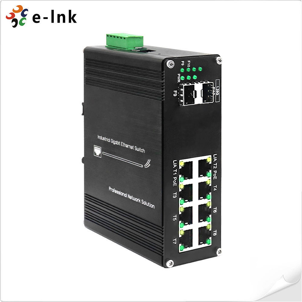 Managed Gigabit Poe Switch 8 Port 802.3At - Industrieel beheerde 8-poorts Gigabit PoE+-switch met
