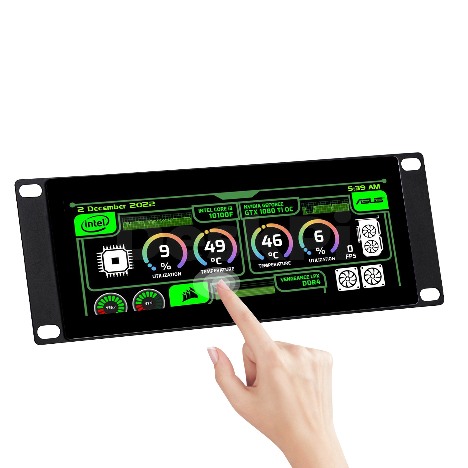 Deskpi Super6C - DeskPi 7,84 inch touchscreen 1280X400 TFT