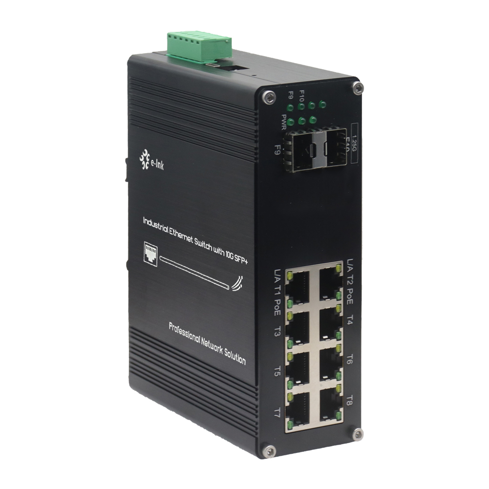 Managed Gigabit Poe Switch 8 Port 802.3At - Industriële 8-poorts L2 beheerde Gigabit PoE-glasvezelschakelaar