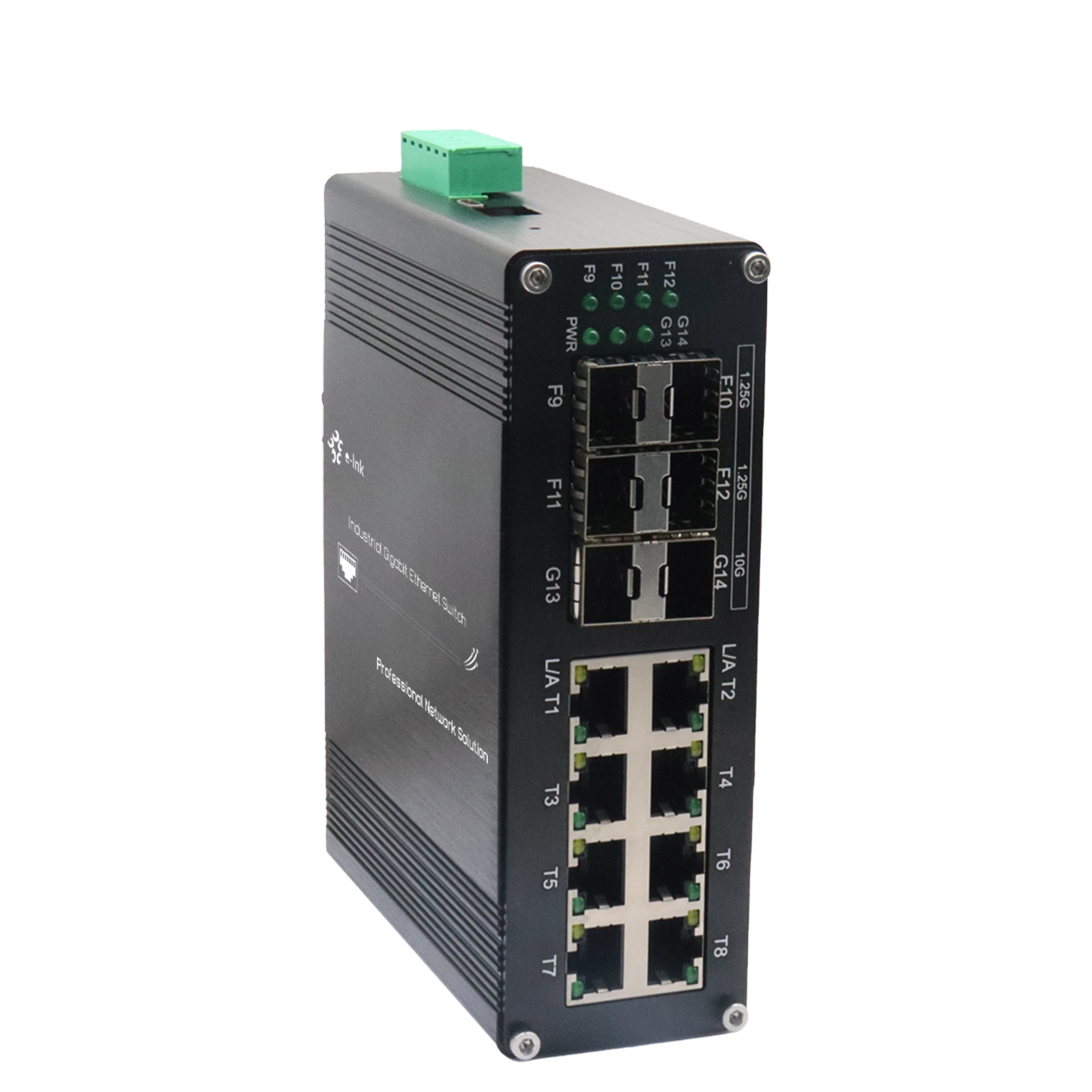 Sfp+ 10G Managed Switch 8 Port - Industriële L2+ 8-poorts 10/100/1000T + 4-poorts