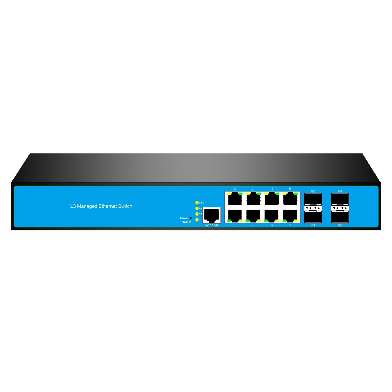 Sfp+ 10G Managed Switch 8 Port - 12-poorts 8/PoE 4/10G SFP L3 beheerde