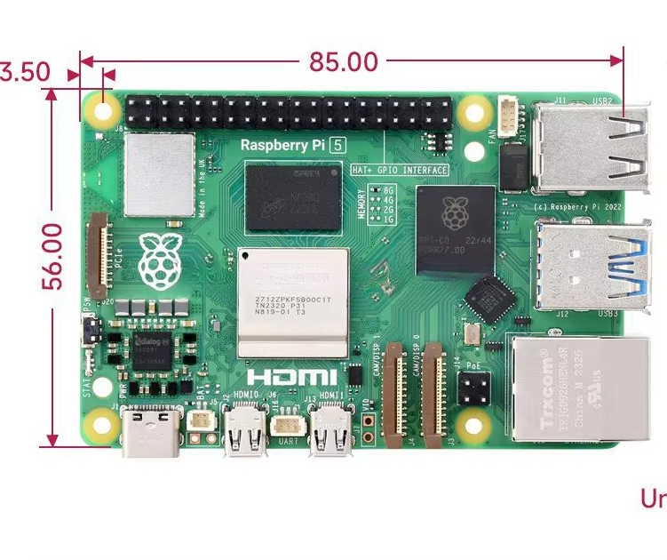 Raspberry Pi 5 8Gb - De Raspberry Pi 5 beschikt over