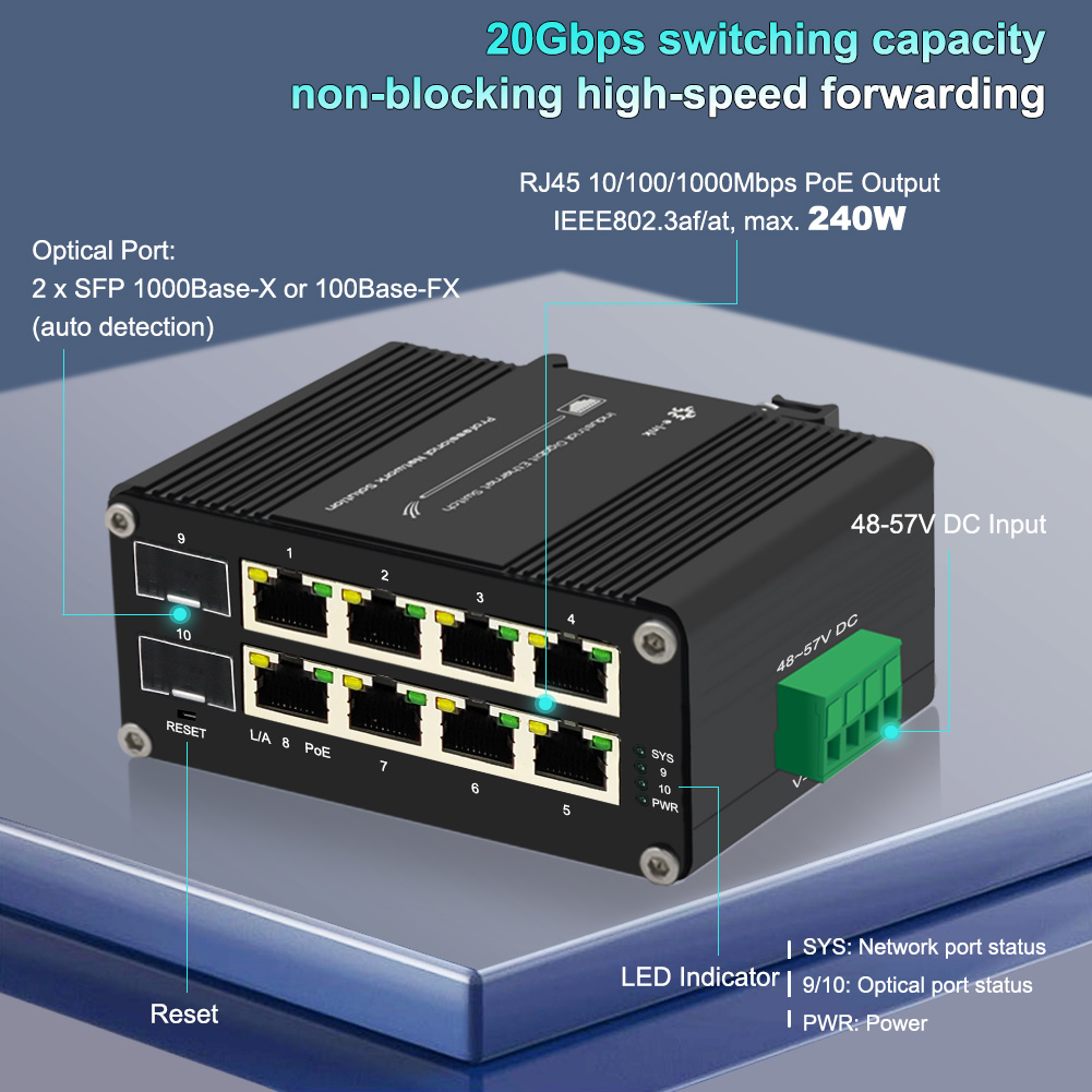 Beheerde PoE-switch 8-poorts 1 - Managed Gigabit Poe Switch 8 Port 802.3At recensie en prijs