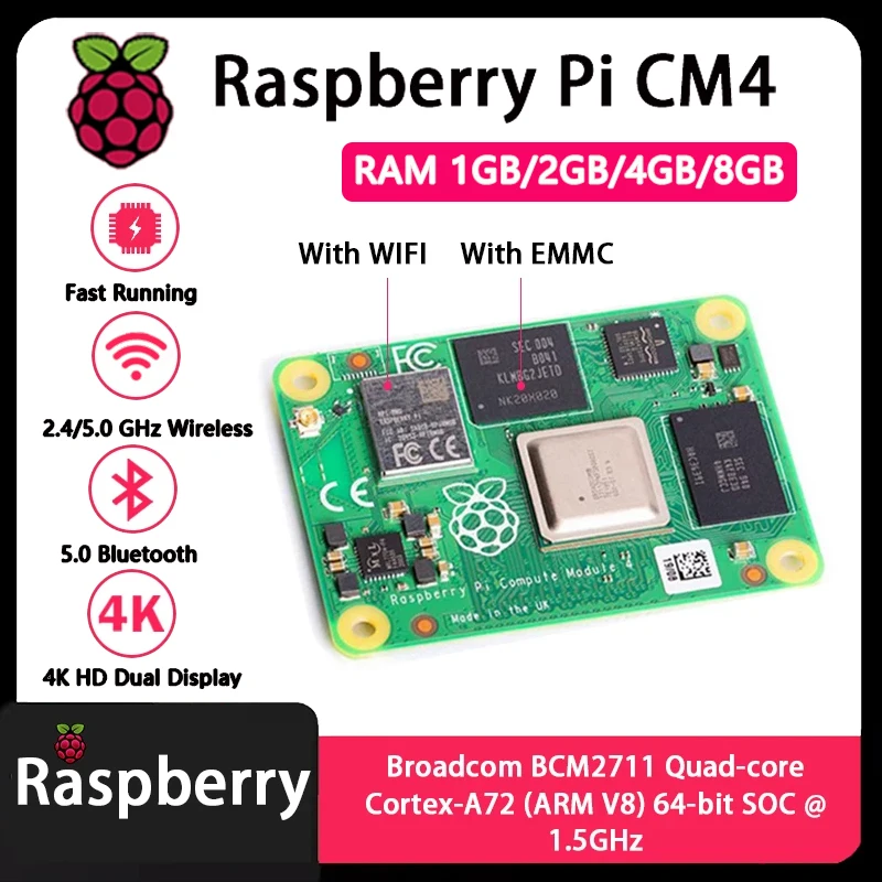 Raspberry Pi CM4 1GB/2GB/4GB/8 - Raspberry Pi Cm4 8Gb Ram 32Gb Emmc Wifi recensie en prijs