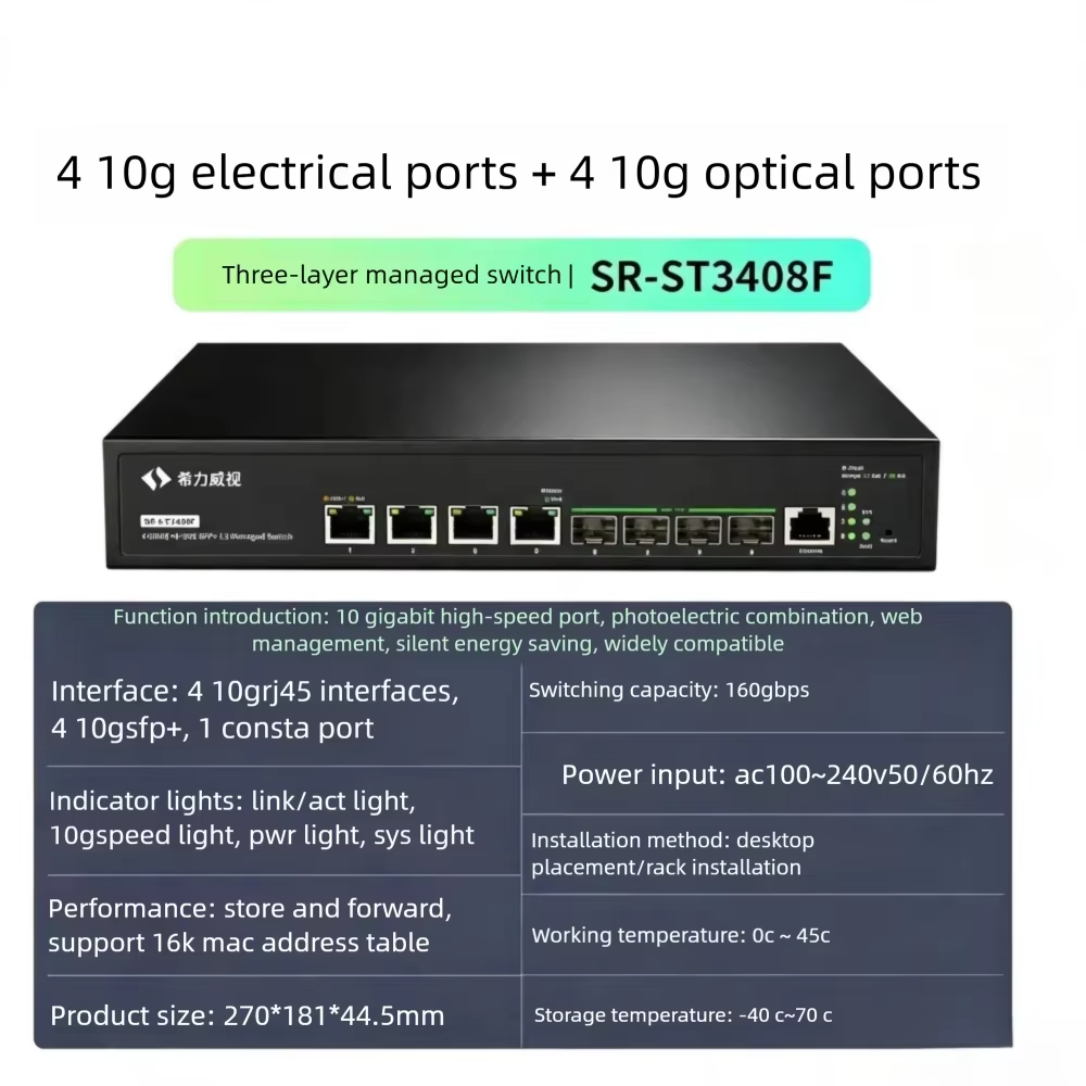 Sirivision 8-poorts 10G SFP+ L - Sfp+ 10G Managed Switch 8 Port recensie en prijs