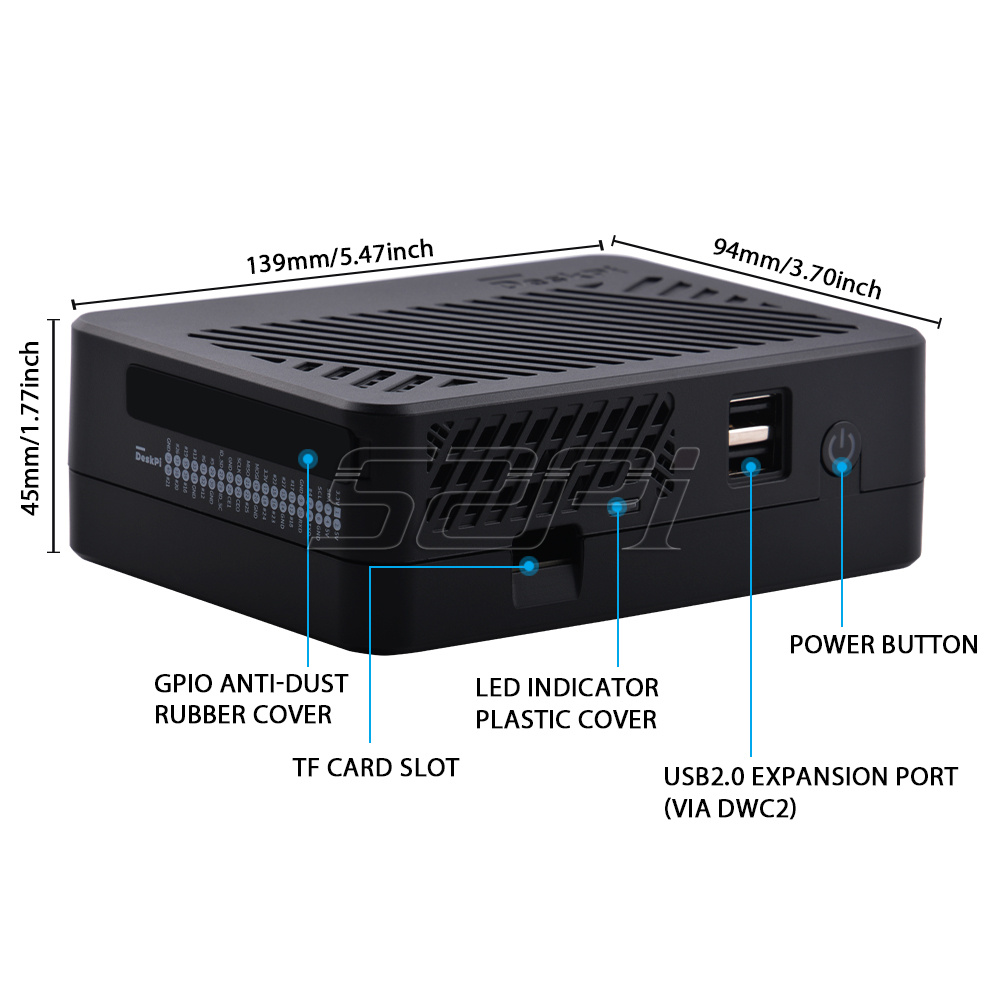 52Pi DeskPi Lite NAS Case met  - Deskpi Super6C recensie en prijs