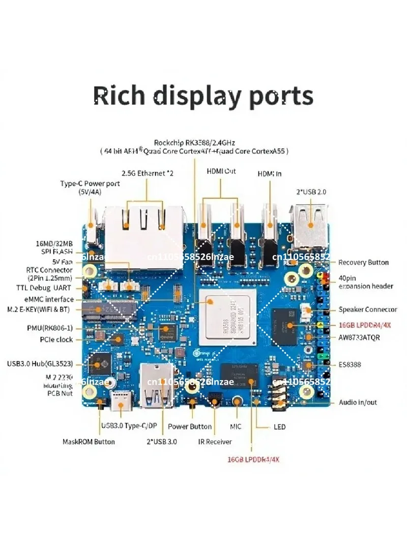 Orange Pi 5 plus Single Board  - Orange Pi 5 Plus 32Gb recensie en prijs