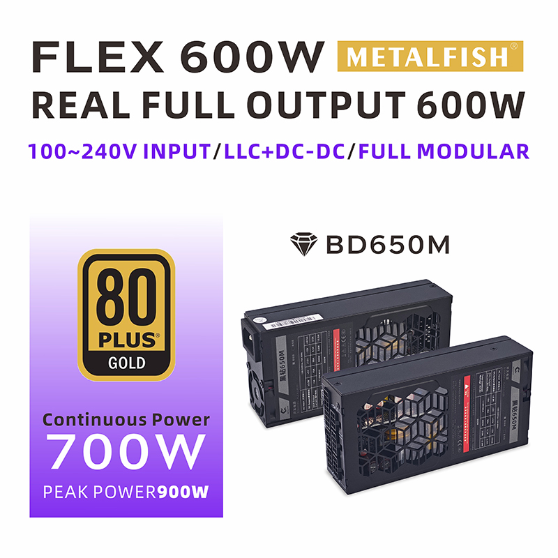METALFISH Flex 600W modulaire  - Atx Power Supply 1U Flex 500W recensie en prijs