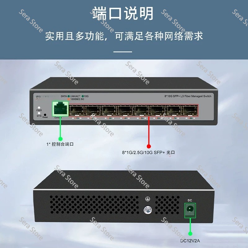 8-poorts Full 10 Gigabit Ether - Sfp+ 10G Managed Switch 8 Port recensie en prijs
