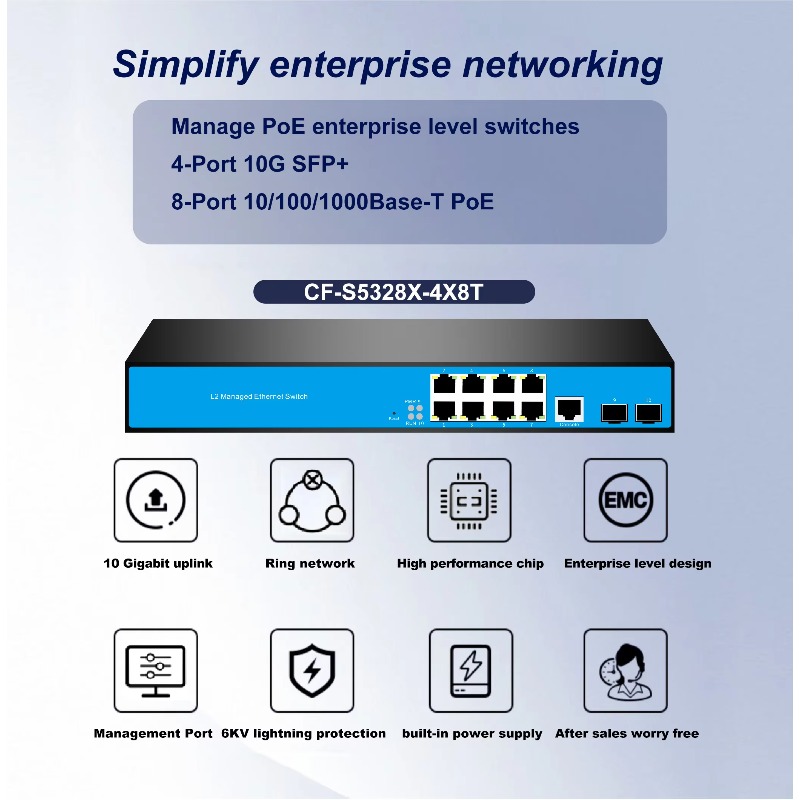 12-poorts 8/PoE 4/10G SFP L3 b - Sfp+ 10G Managed Switch 8 Port recensie en prijs